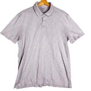 VINCE Mens Light Purple 100% Cotton Casual Short Sleeve Polo Shirt Size L G